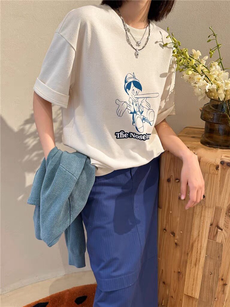 ON水柔棉迪士尼联名匹诺曹印花短袖圆领T恤宽松男女同款