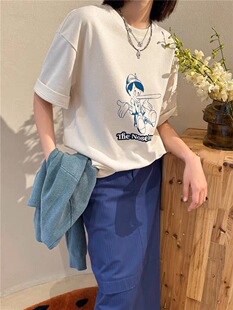 ON水柔棉迪士尼联名匹诺曹印花短袖圆领T恤宽松男女同款