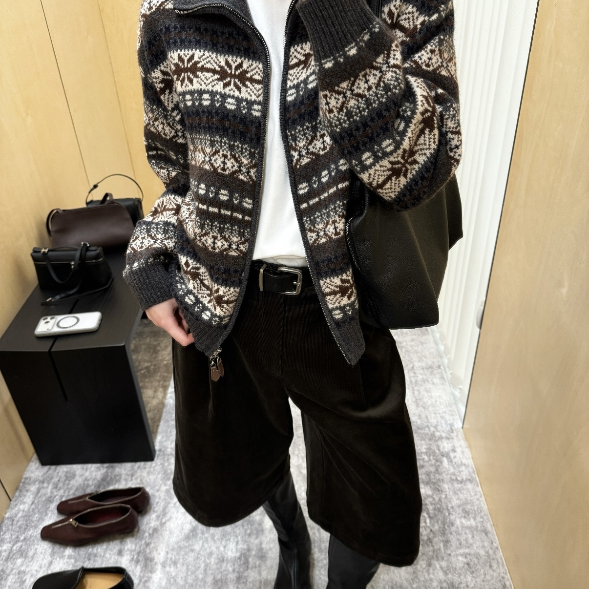 Ice美利奴羊毛费尔岛针织开衫