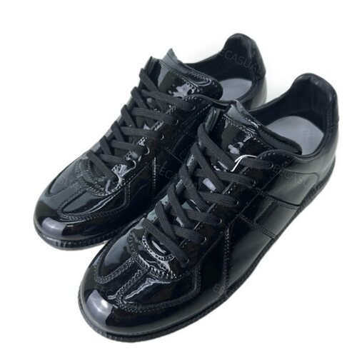 新品 Maison Margiela 22 黑色漆皮女士板鞋运动鞋 36 37