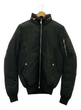新品 Rick Owens 黑色连帽羽绒飞行员夹克外套羽绒服 18AW 意大利