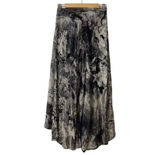 Yohji Yamamoto NOIR WHITE WALL 100真丝 印花半裙
