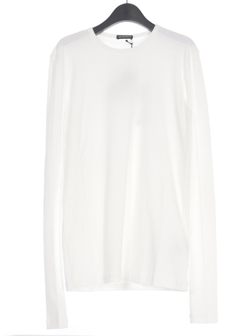 新品 ANN DEMEULEMEESTER 白色长袖t恤上衣23AW GREG