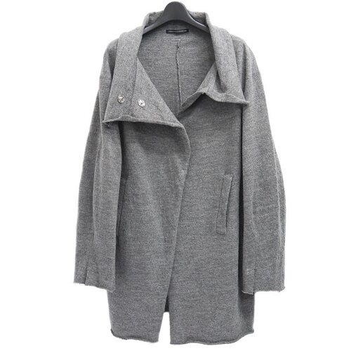 山本耀司 Yohji Ys 灰色 缩绒羊毛 针织 外套 08AW