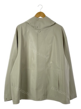 *AURALEE 浅灰色连帽皮衣外套夹克 20SS  SOFT RUBBER BLOUZON 