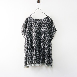 新品 Maison de Soil 深灰色 印花 褶皱 衬衫 上衣 日本制