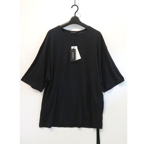 新品 ANN DEMEULEMEESTER 黑色白色花朵印花短袖t恤上衣