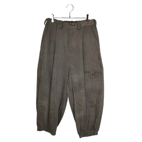 山本耀司 Yohji Ys 亚麻棉混纺 纹理收口裤子 长裤 24SS
