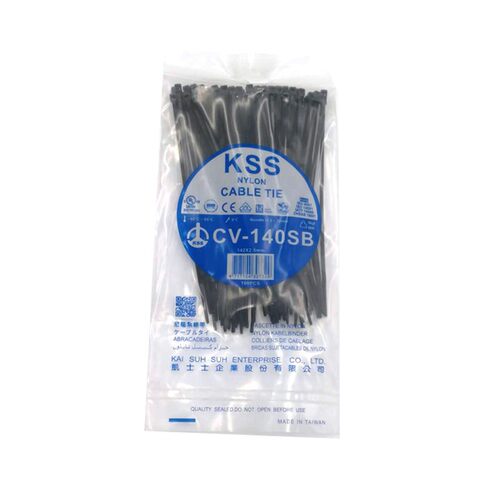 台湾KSS自锁扎带CV-140SB黑色2.5*142mm电线扎带 凯士士尼龙扎带