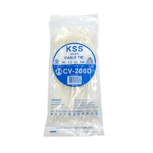 kss尼龙扎带CV-200D 自锁式尼龙轧带4.8*203 凯士士捆扎电线扎带