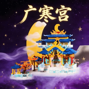 礼物高广寒宫乐积木男孩女拼图益智力拼装玩具儿童新款成人版