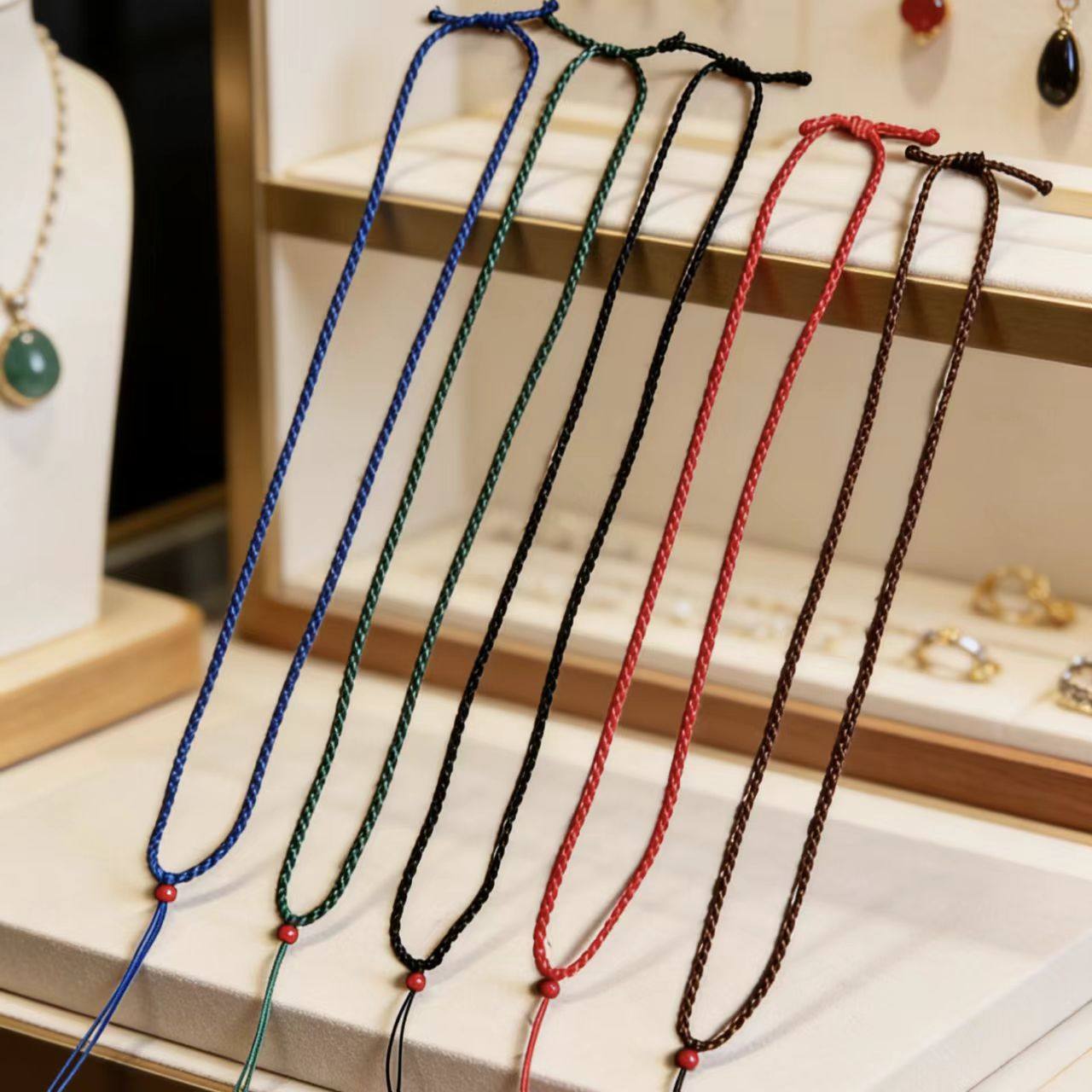 手工编织多色可调项链绳