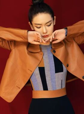 巨好看外套女款2026春装新款大码高级感时尚休闲简约短款夹克皮衣