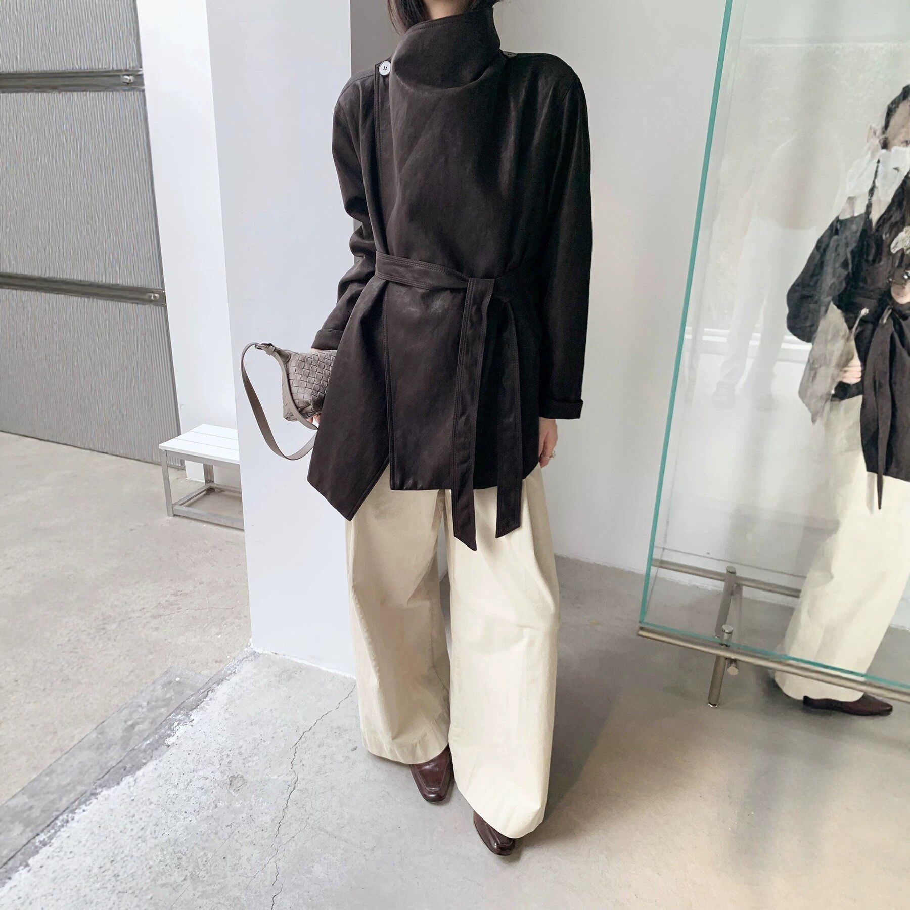 高级感漂亮中长款皮衣外套女款2026秋季复古韩版帅气休闲pu皮夹克