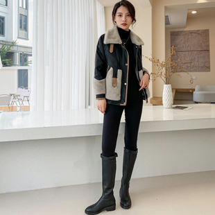 仿貂毛皮草皮衣女 保暖加棉加厚洋气短款 巨好看 外套2025早春新款