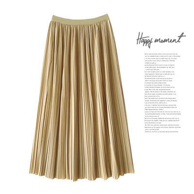 高知分子气质高腰百褶半身裙子女2025秋季新款韩系高级感垂感长裙