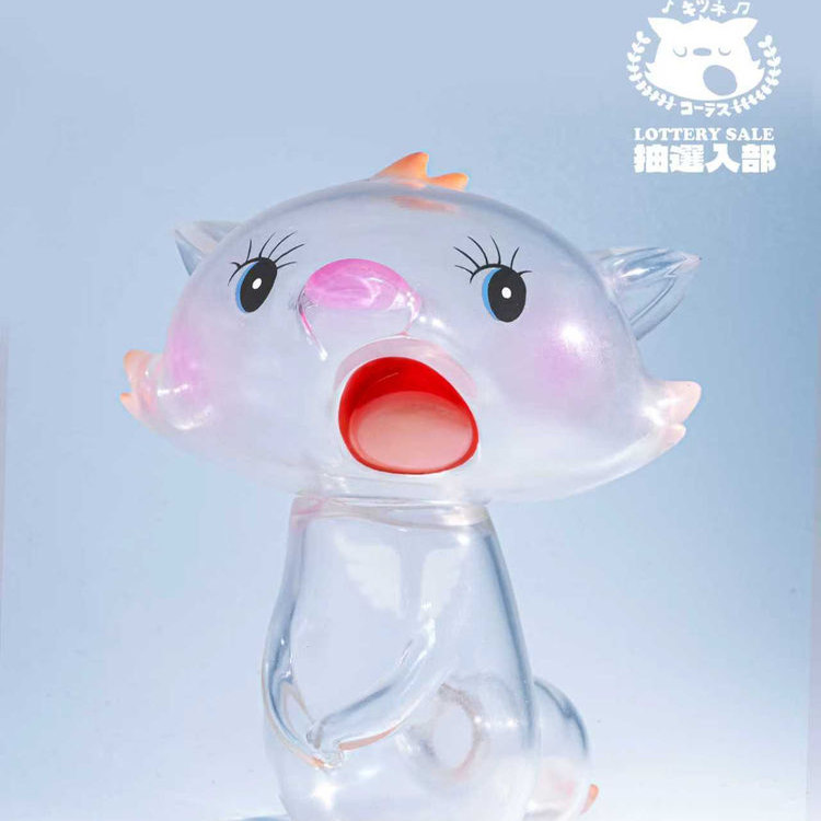 OKLUNA潮玩手办透明小狐狸