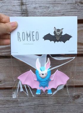 中国台湾设计师 fufufanny 罗密欧 蝙蝠 Romeo 黑色 白色 粉色