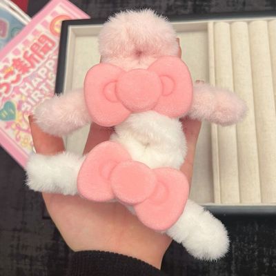 可爱粉色蝴蝶结抓夹少女心发抓后脑勺奶呼呼秋冬头饰日韩百搭发夹