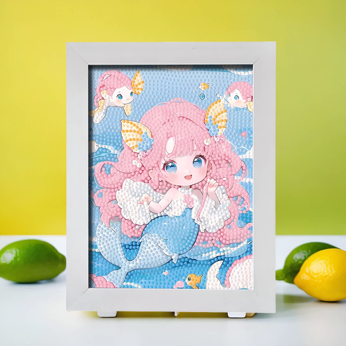 2024新款钻石贴画diy材料包卡通动漫人鱼公主儿童砖石画女孩玩具