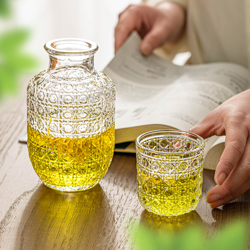 夏天一人水壶套装大号玻璃杯带盖