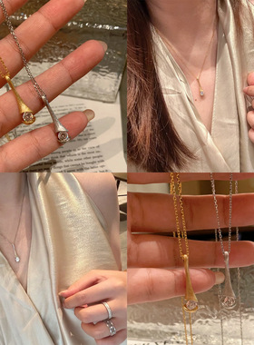 中古拉丝小蛮腰香水瓶金色吊坠