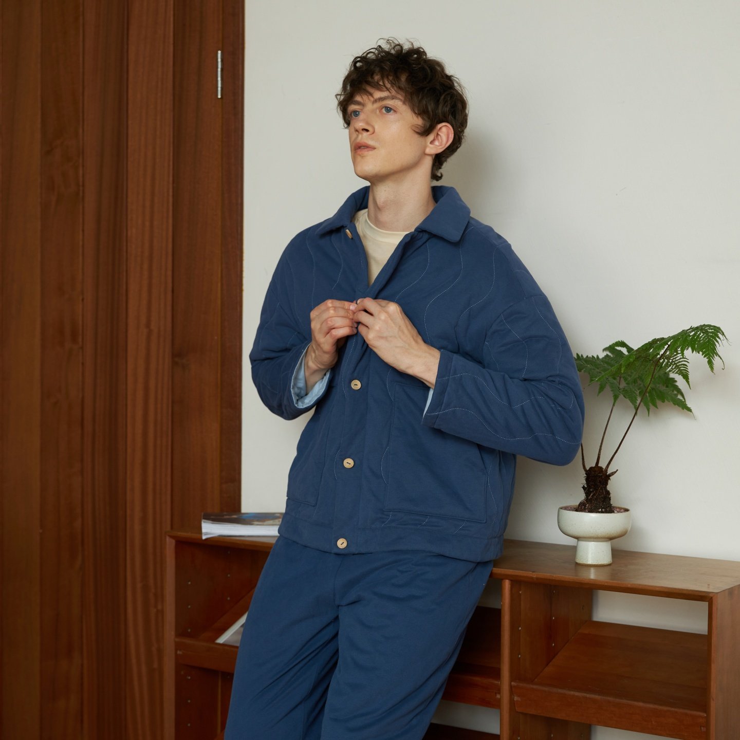 朵朵可可睡衣男2025秋冬新款针织柔绒夹棉翻领简约保暖家居服套装,女士内衣/男士内衣/家居服,睡衣/家居服套装,淘宝优惠券,粉丝福利购,淘宝优惠卷