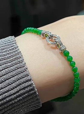 镀18K金珍珠项链扣头配件 镶钻翡翠珠链圆环万能扣蜜蜡手链连接扣