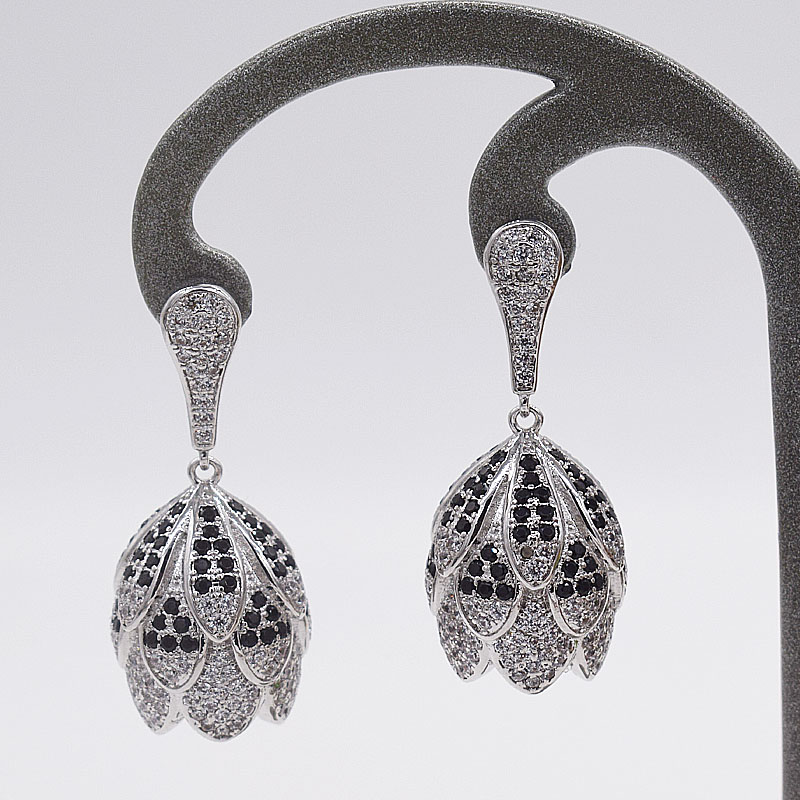 韩国甜美锆石长款时尚耳环珍珠耳坠简约耳钉女气质耳饰品