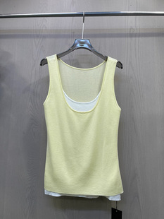 百搭U领假两件无袖 时尚 背心上衣8144 新款 瑞瑞欧货2026年春季