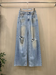 百搭休闲显瘦破洞设计牛仔裤 170 时尚 瑞瑞欧货2026春新款