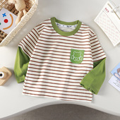 2026春秋新款 单件男女宝宝a类纯棉衣服卡通小童服 儿童t恤上衣长袖