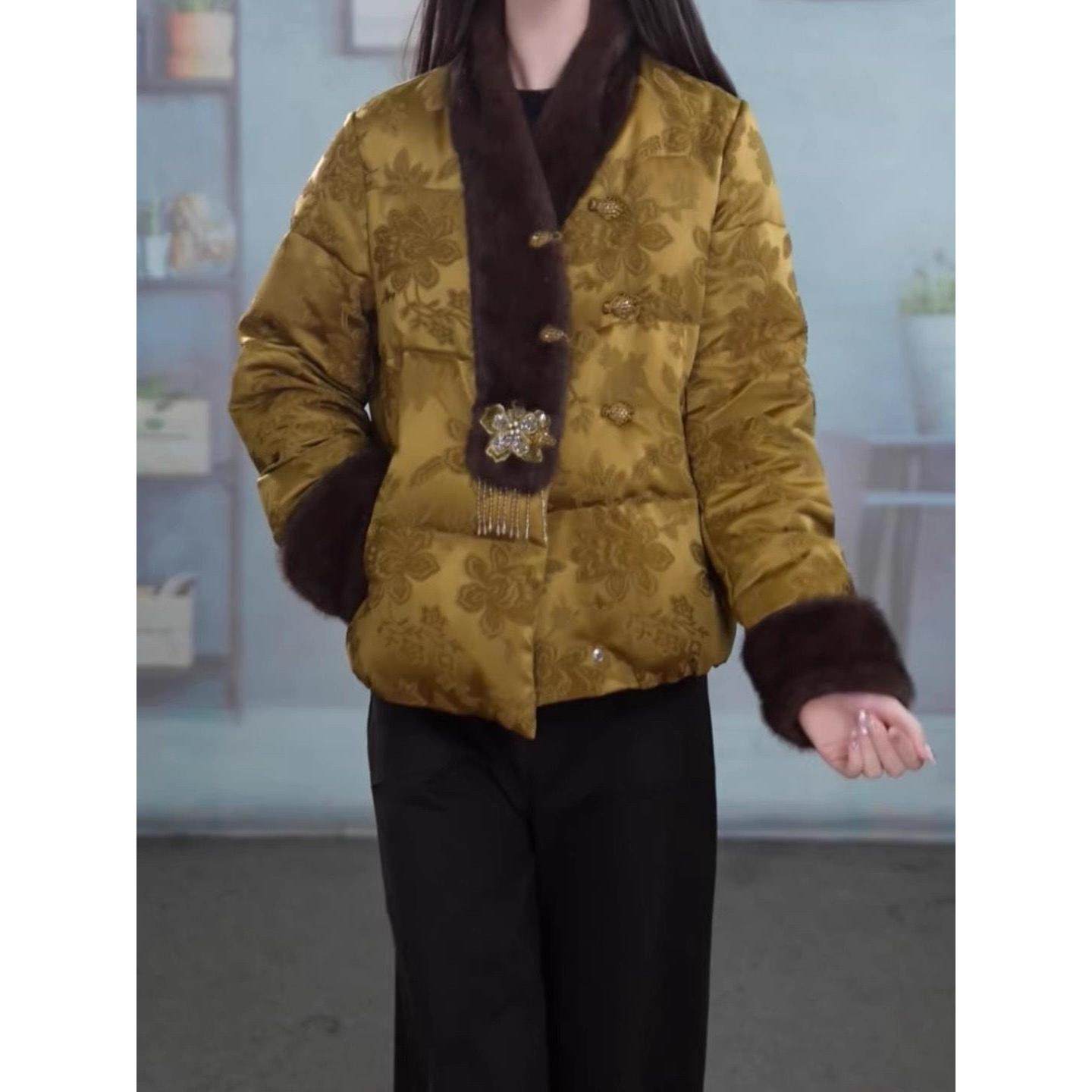 气质国风短款90白鸭绒羽绒服女2025冬季新款显瘦保暖时尚减龄外套,女装/女士精品,羽绒服,淘宝优惠券,粉丝福利购,淘宝优惠卷