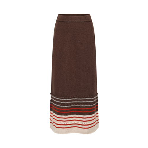 SWAYING/KNIT 条纹手工链条装饰半裙 SW26PS3B04C154