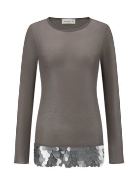 SWAYING KNIT 亮片下摆拼接上衣 SW26SS1T21C1S