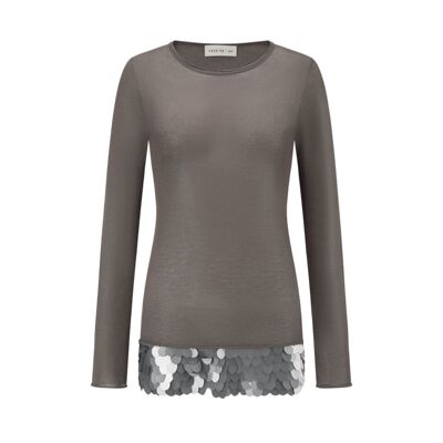 SWAYING KNIT 亮片下摆拼接上衣 SW26SS1T21C1S