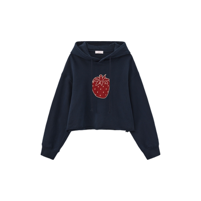 80N8  刺绣草莓短帽衫 N3CEG210259