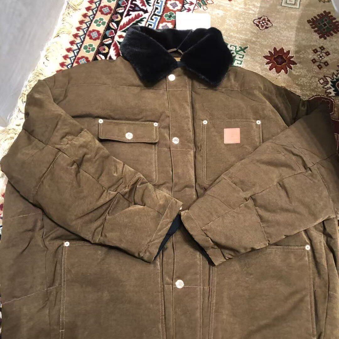 CHRISOUBYDAN 口袋装饰毛领羽绒服 CBD131105