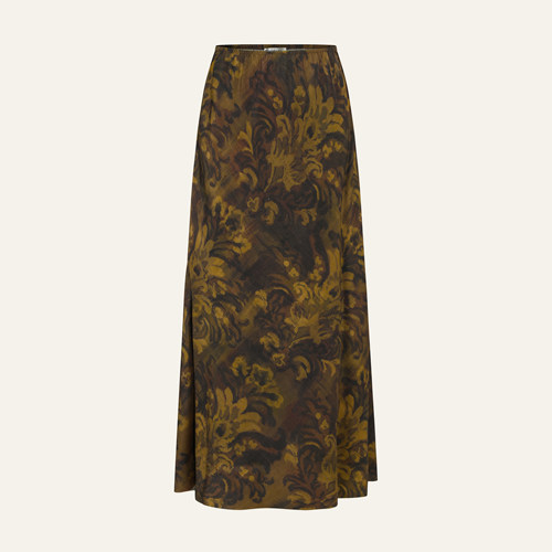 茛苕油彩长半裙 E1JBSSSK21001BR01