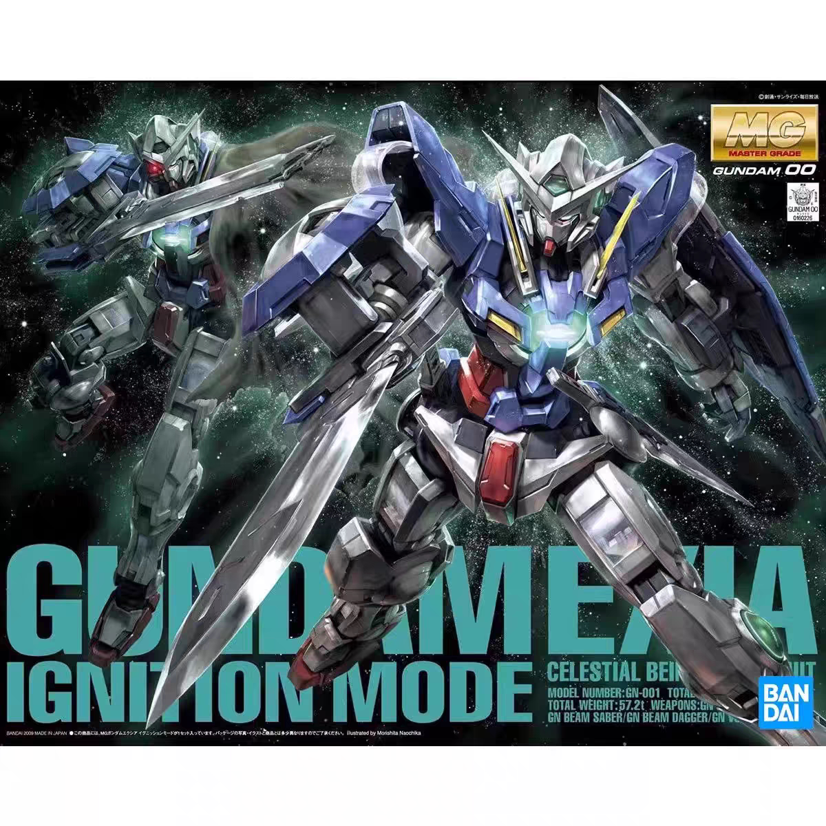 现货 万代 MG 1/100 高达00 能天使 战损豪华版 EXIA OO 拼装模型图片