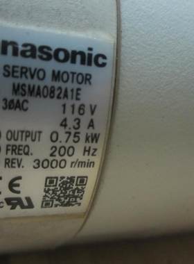 松下 A3 伺服电机 MSMA082A1E 116V 4.3A 0.75KW 3000R/MIN 议价