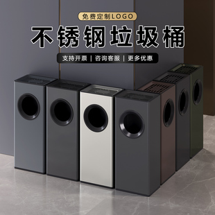 不锈钢垃圾桶立式酒店大堂走廊楼梯口烟头售楼部写字楼烟灰缸商用