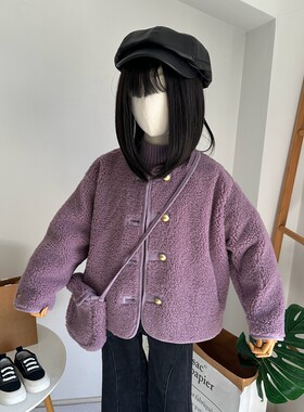童装2025冬季女童保暖羊糕绒外套