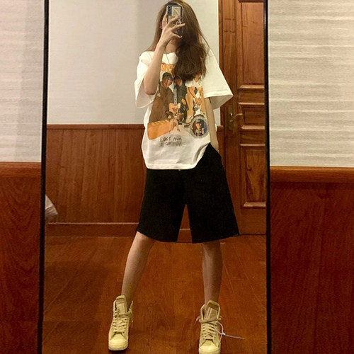 松紧休闲运动裤短裤ins潮