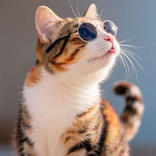 猫咪墨镜防紫外线太阳镜