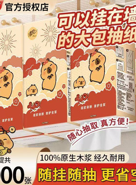 清风纸面巾卡皮巴拉联名款挂抽
