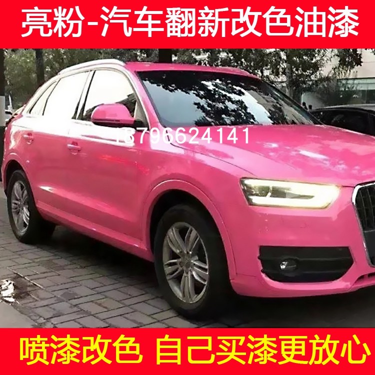 亮粉色车漆鹦鹉色漆宝翻马新改色定制漆专业调色配漆335清漆光油