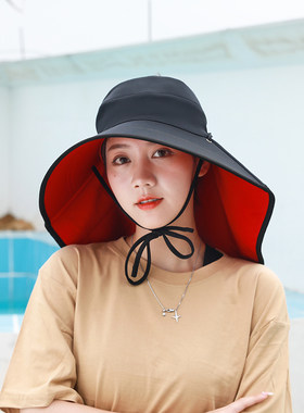 遮阳帽户外骑车休闲女夏季大檐