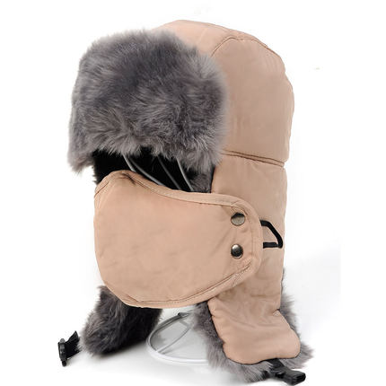 男女冬季口罩雷锋帽冬天中老年户外加厚护耳韩版潮毛线保暖防风帽