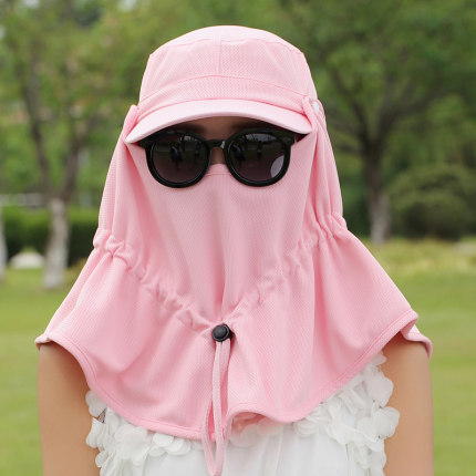 遮脸遮阳帽360防晒帽太阳帽女夏天男士户外棒球护脖骑车防紫外线